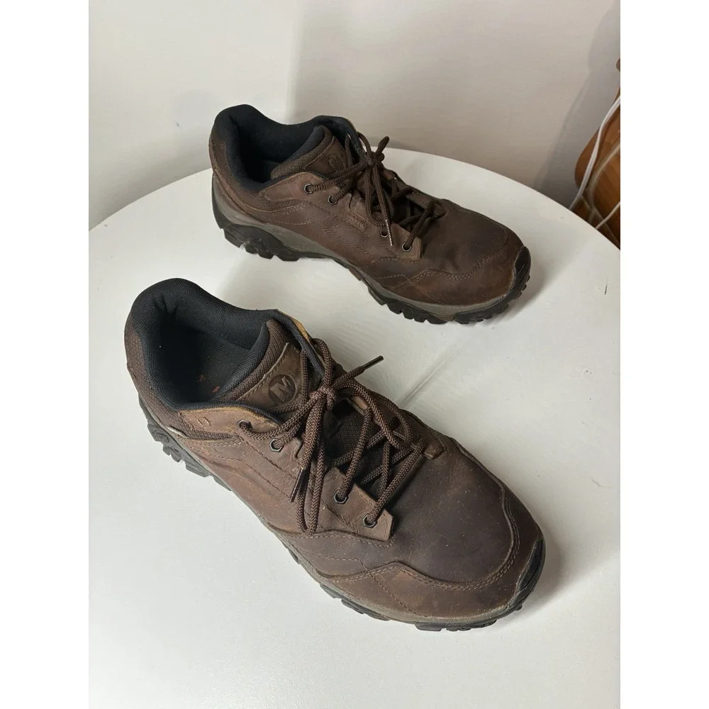 Merrell Men's Moab Adventure Lace Dark Earth Waterproof Hiking Shoe US Size 11